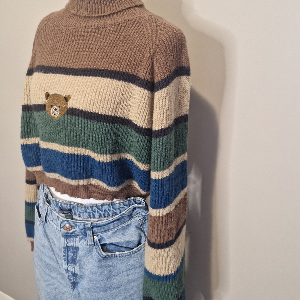 Striped Brown and Blue Sweater